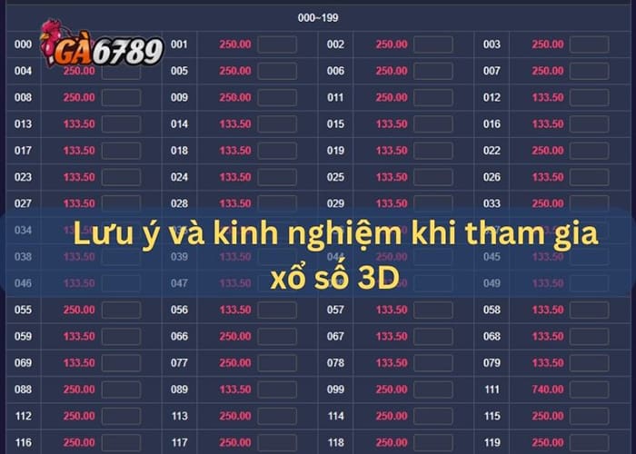 Kinh nghiệm chơi Xổ Số 3D